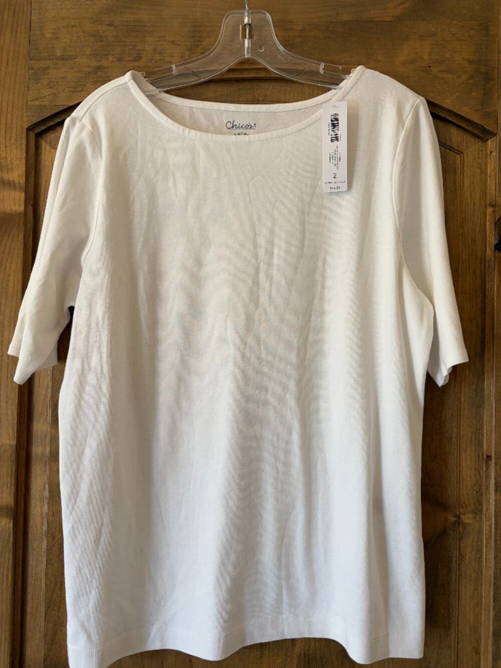 NWT Chicos heavy 100% cotton t shirt-Size 2 or a large